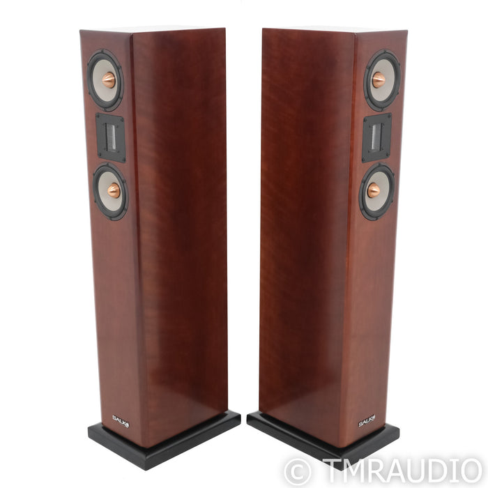 Salk Supercharged SongTower Floorstanding Speakers; Curly Walnut Pair