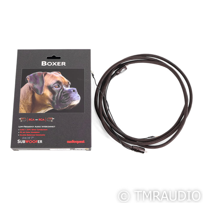 AudioQuest Boxer RCA Subwoofer Cable; Single 2m Interconnect