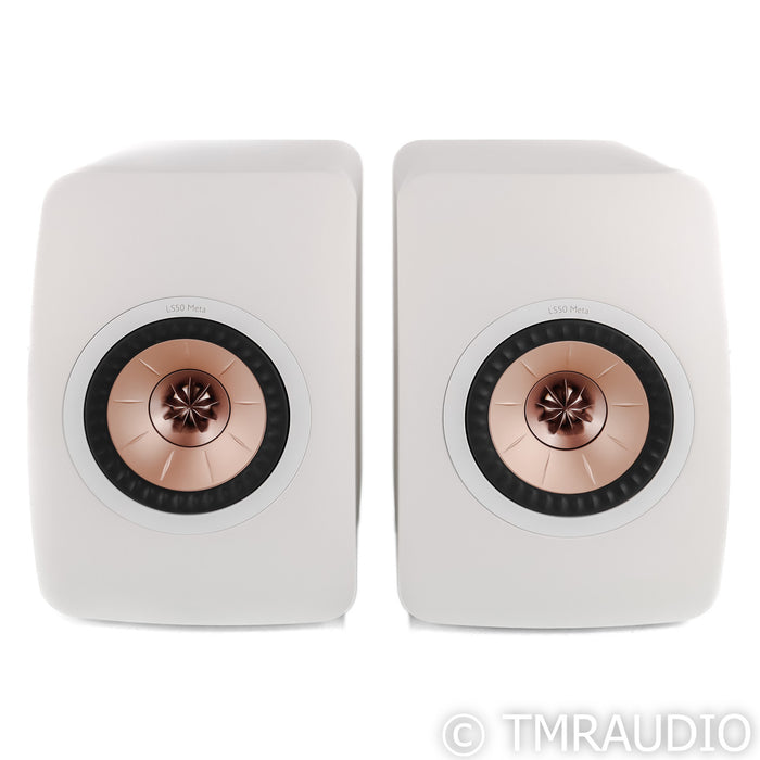 KEF LS50 Meta Bookshelf Speakers; White Pair