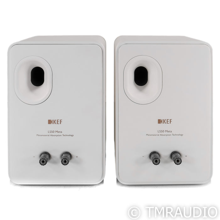 KEF LS50 Meta Bookshelf Speakers; White Pair