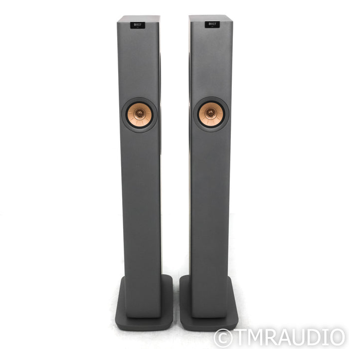 KEF LS60 Powered Wireless Floorstanding Speakers; Titanium Gray Pair