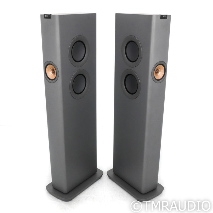 KEF LS60 Powered Wireless Floorstanding Speakers; Titanium Gray Pair