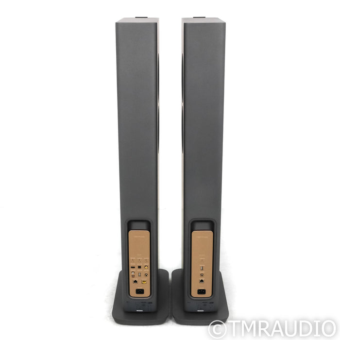 KEF LS60 Powered Wireless Floorstanding Speakers; Titanium Gray Pair