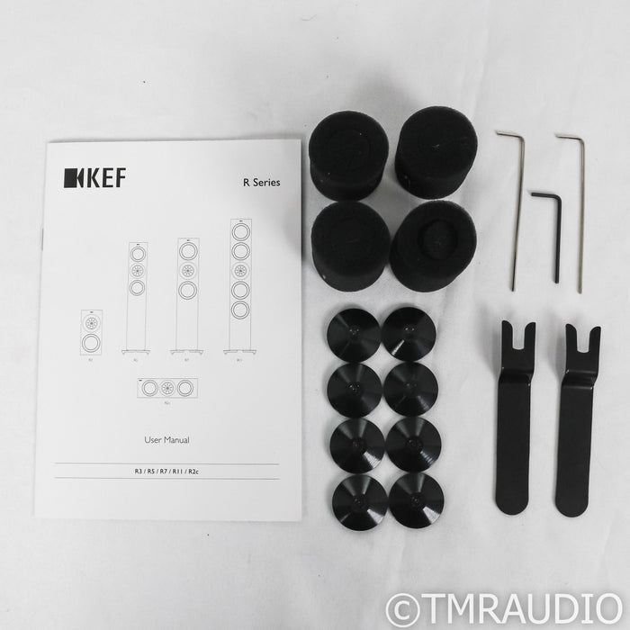 KEF R5 Floorstanding Speakers; Walnut Pair