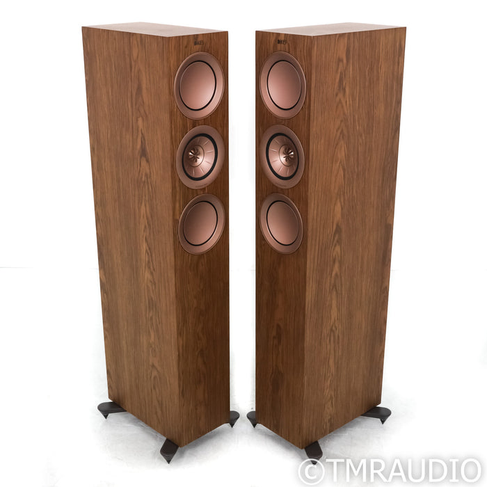 KEF R5 Floorstanding Speakers; Walnut Pair