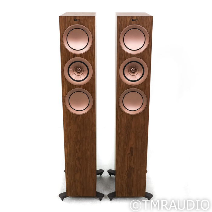 KEF R5 Floorstanding Speakers; Walnut Pair