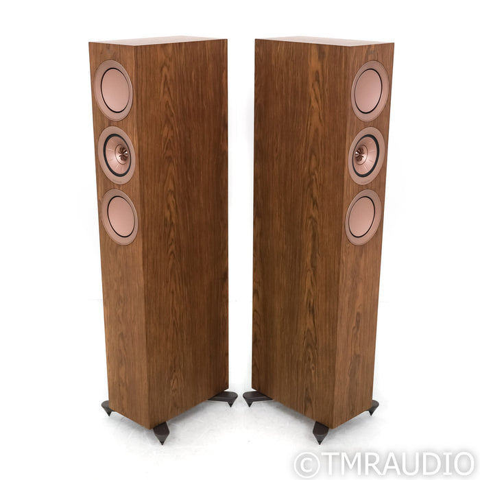 KEF R5 Floorstanding Speakers; Walnut Pair