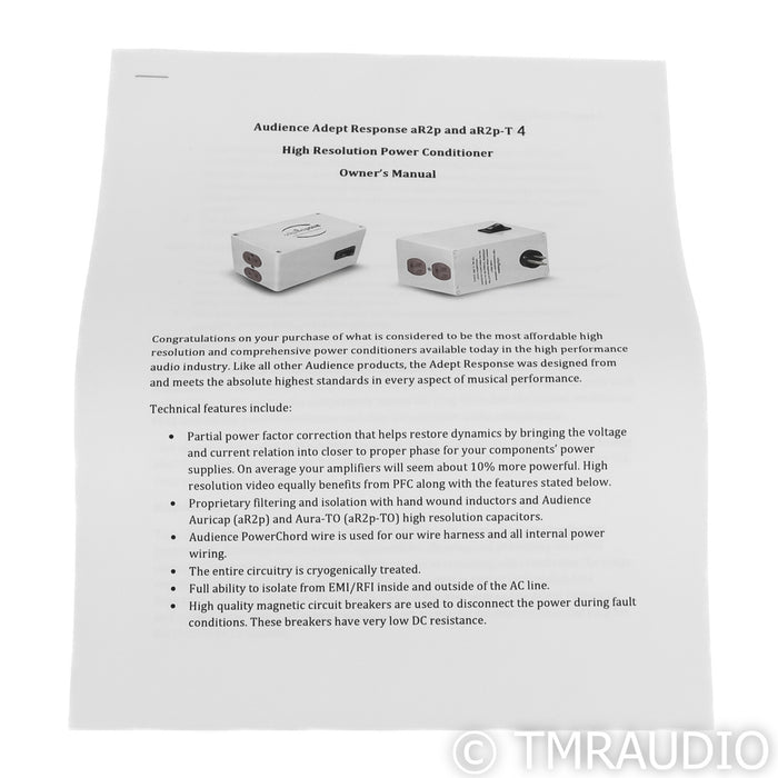 Audience aR2p-T4 AC Power Line Conditioner; (Open Box)