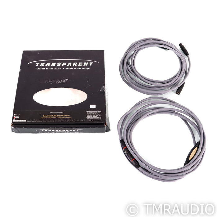 Transparent Audio MusicLink Plus XLR Cables; 6m Pair Balanced Interconnect