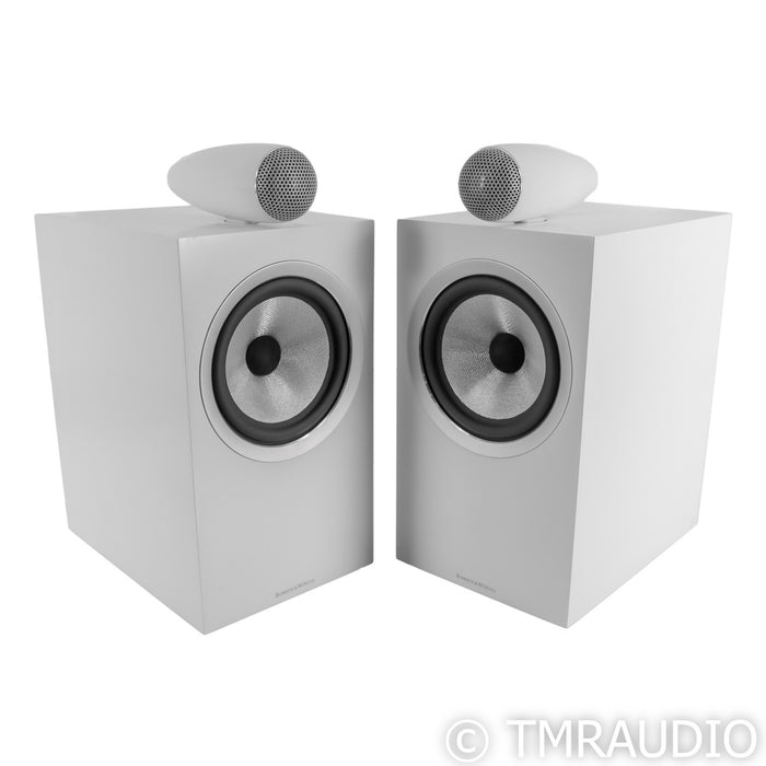 B&W 705 S2 Bookshelf Speakers; White Pair