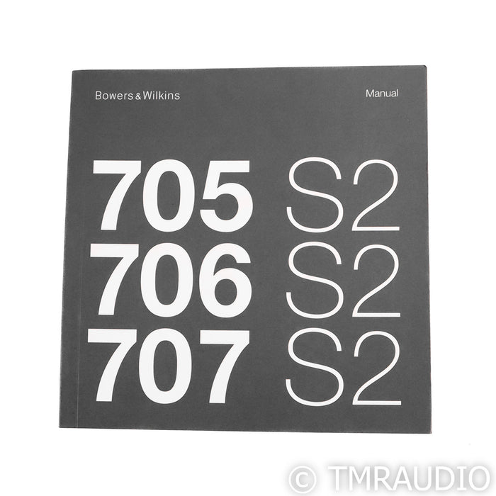 B&W 705 S2 Bookshelf Speakers; White Pair
