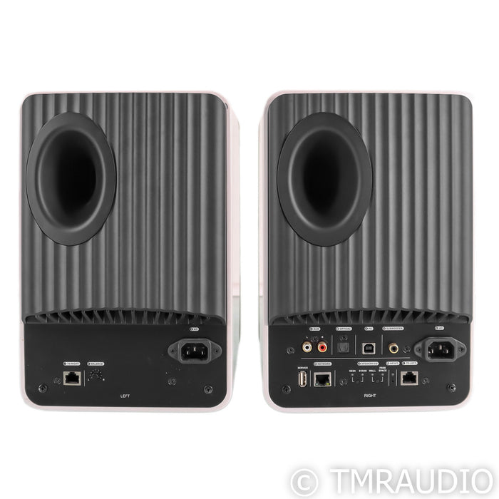 KEF LS50 Wireless Powered Bookshelf Speakers; White Pair