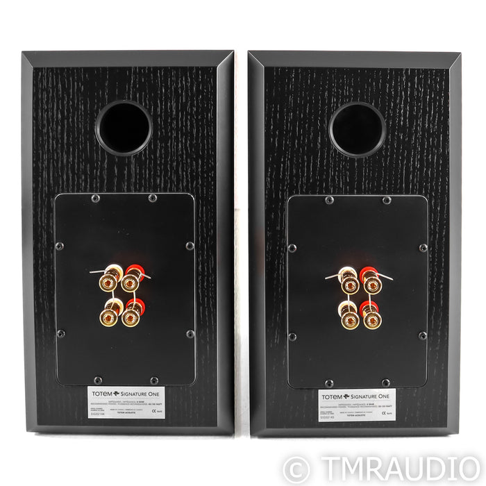 Totem Acoustics Signature One Bookshelf Speakers; Black Ash Pair (Open Box)