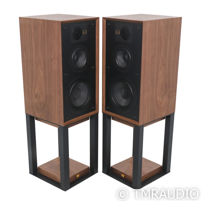 Wharfedale Linton 85th Anniversary Bookshelf Speakers; Walnut Pair w/ Stands