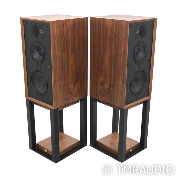 Wharfedale Linton 85th Anniversary Bookshelf Speakers; Walnut Pair w/ Stands