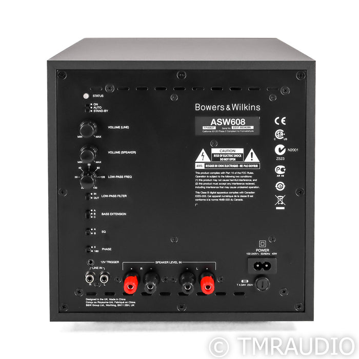 B&W ASW608 8" Powered Subwoofer; Black