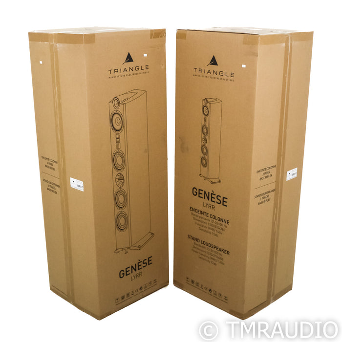 Triangle Genese Lyrr Floorstanding Speakers; Black Pair (New Old Stock/Sealed)