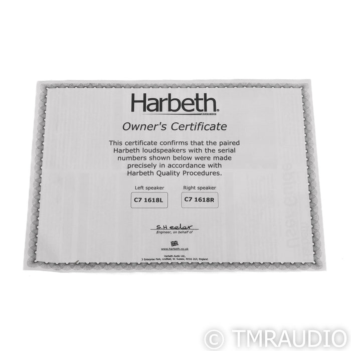 Harbeth Compact 7ES-3 Bookshelf Speakers; Cherry Pair