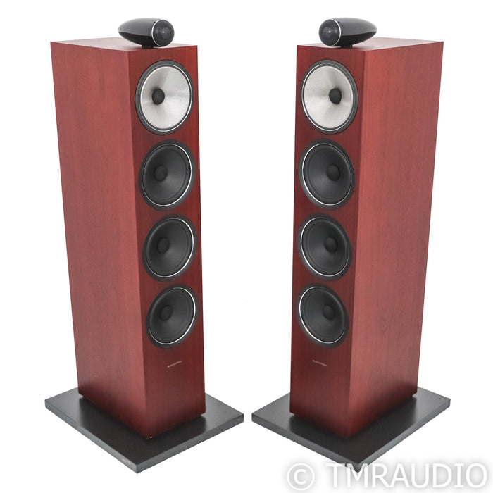 B&W 702 S2 Floorstanding Speakers; Rosenut Pair
