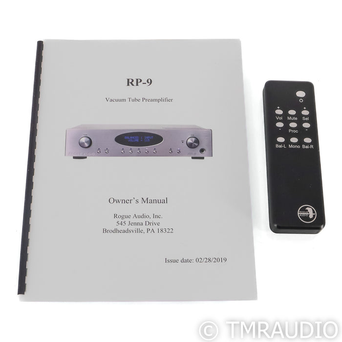 Rogue Audio RP-9 Stereo Tube Preamplifier; RP9