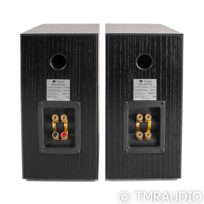 Totem Acoustic Bison Monitor Bookshelf Speakers; Black Ash Pair (Open Box)