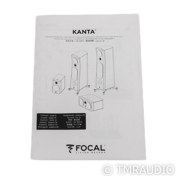Focal Kanta No. 1 Bookshelf Speakers; Black Pair
