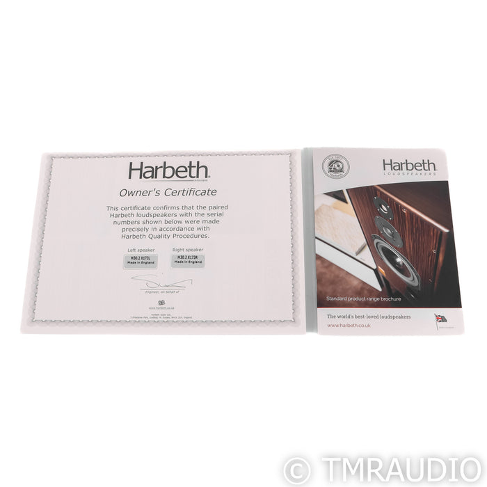 Harbeth 30.2 40th Anniversary Bookshelf Speakers; Silver Eucalyptus Pair