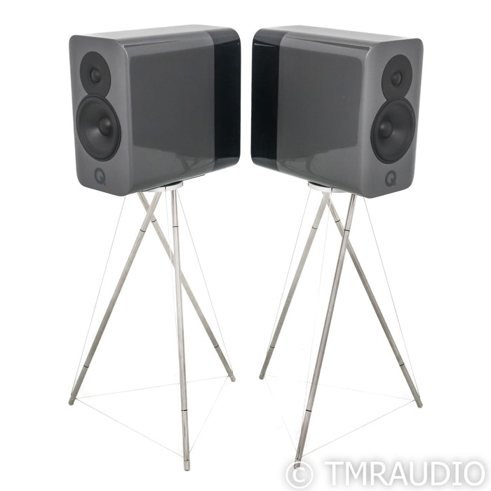 Q Acoustics Concept 300 Bookshelf Speakers; Silver / Ebony Pair (Demo w/ Warranty)