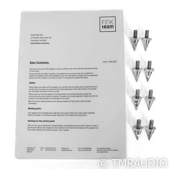 Fink Team KIM Bookshelf Speakers; Amarra Pair