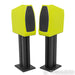EgglestonWorks Nico EVOlution Bookshelf Speakers; Golf Yellow; w/ Stands