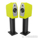 EgglestonWorks Nico EVOlution Bookshelf Speakers; Golf Yellow; w/ Stands