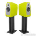 EgglestonWorks Nico EVOlution Bookshelf Speakers; Golf Yellow; w/ Stands