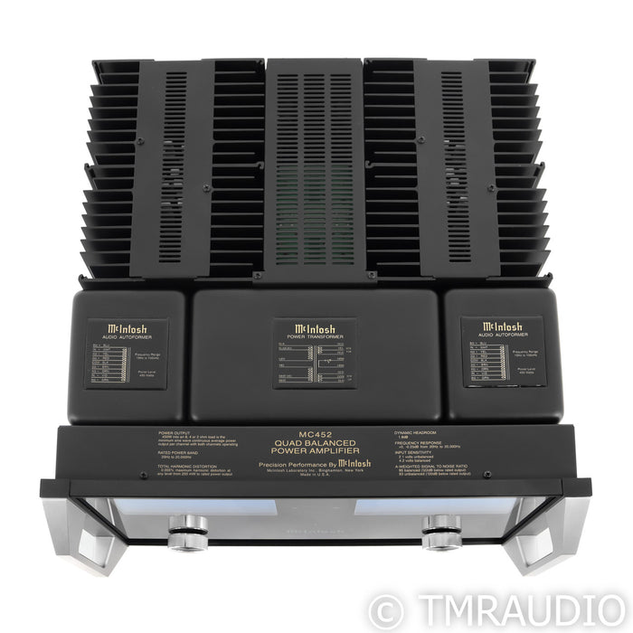 McIntosh MC452 Stereo Power Amplifier; Quad Balanced