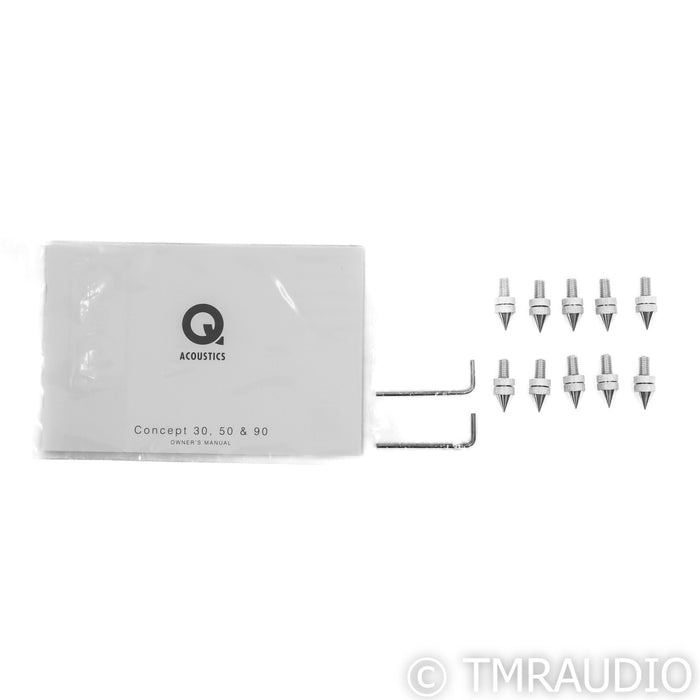 Q Acoustics Concept 50 Floorstanding Speakers; Gloss White Pair (Open Box)