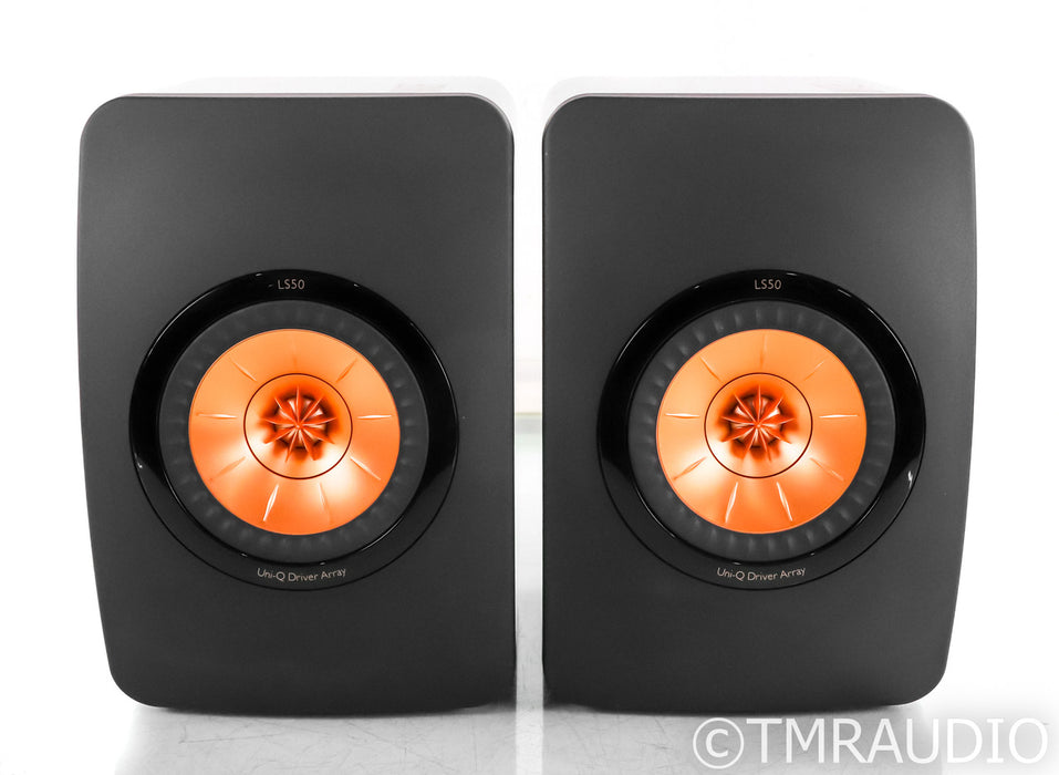 KEF LS50 Bookshelf Speakers; Black Pair