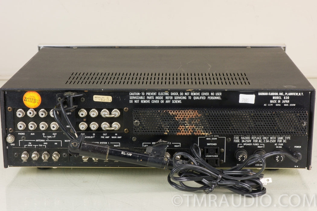 Harmon/Kardon Twin Powered 630 Stereo AS-IS
