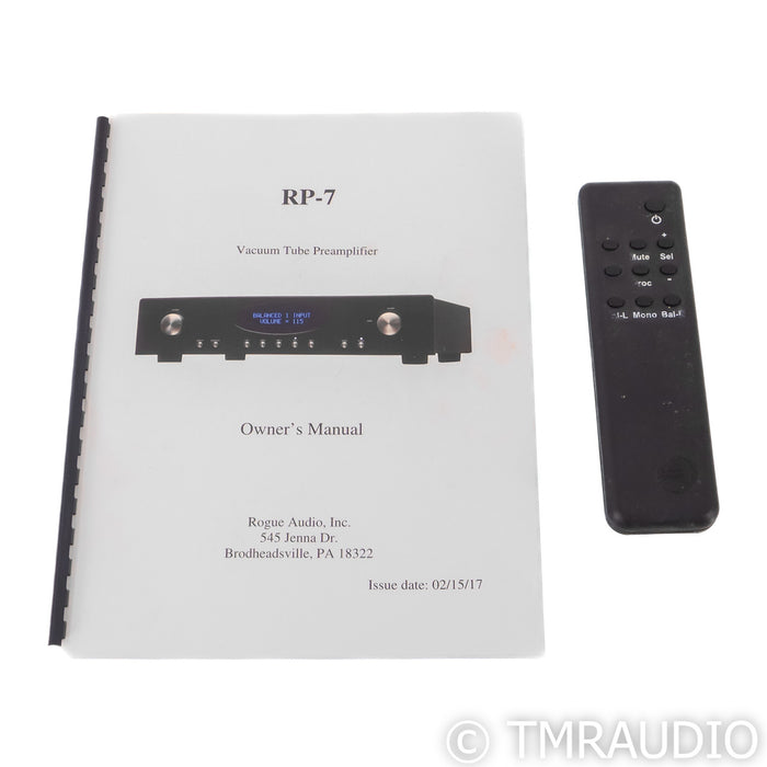 Rogue Audio RP-7 Stereo Tube Preamplifier; RP7