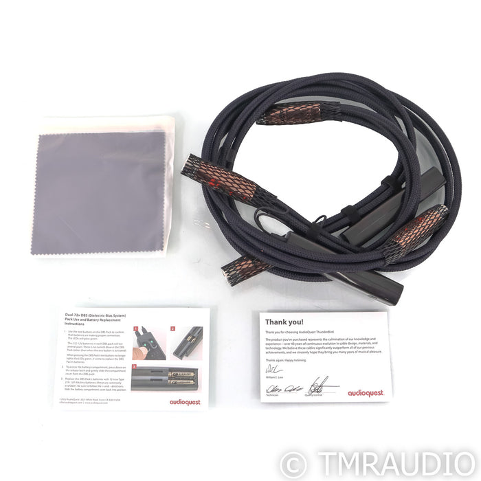 AudioQuest ThunderBird XLR Cables; 1m Pair Balanced Interconnects; 72v DBS