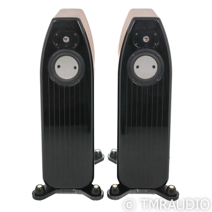 Kharma Mini Exquisite Floorstanding Speakers; Piano Black / American Walnut Pair