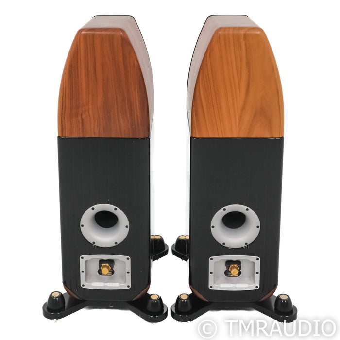 Kharma Mini Exquisite Floorstanding Speakers; Piano Black / American Walnut Pair
