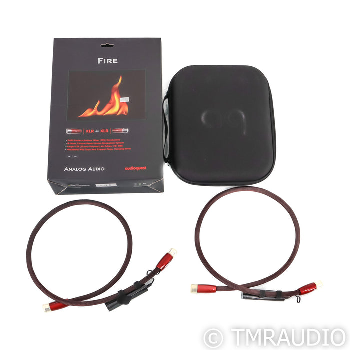 AudioQuest Fire XLR Cables; 1m Pair Balanced Interconnects