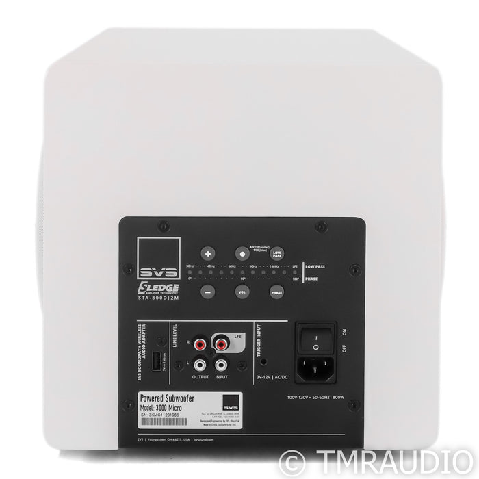 SVS 3000 Micro Dual 8" Powered Subwoofer; Piano Gloss White