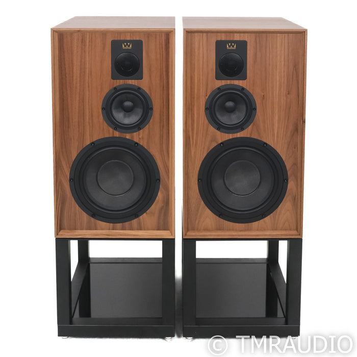 Wharfedale Dovedale Bookshelf Speakers; Walnut Pair w/ Stands (Demo; Full Warranty)