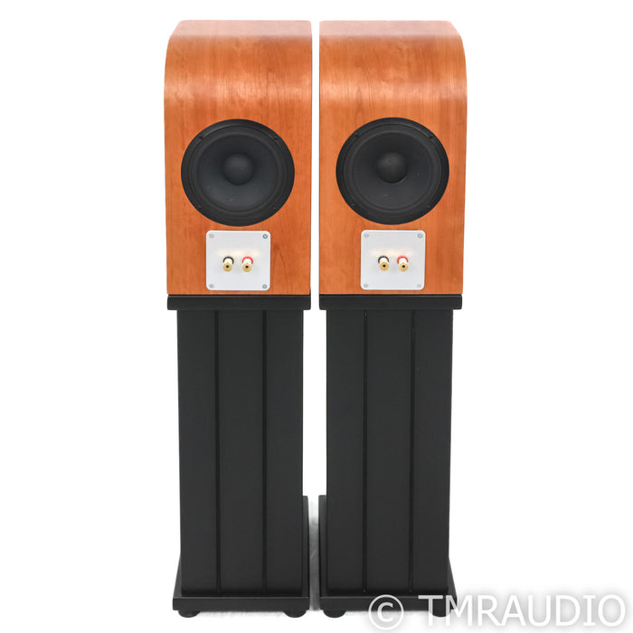 Tyler Acoustics Timekeeper T1 Bookshelf Speakers; Cherry Pair w/ Stands