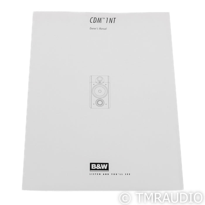 B&W CDM1NT Bookshelf Speakers; Cherry Pair