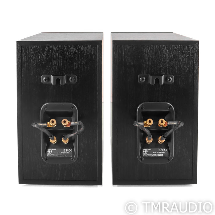 B&W 685 Bookshelf Speakers; Black Pair