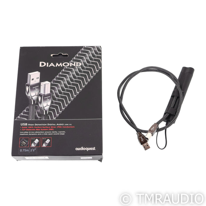 AudioQuest Diamond USB Cable; 0.75m Digital Interconnect;  72v DBS