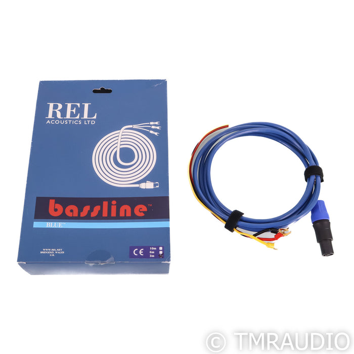 REL BassLine Blue Subwoofer Cable; 3m Speakon Interconnect