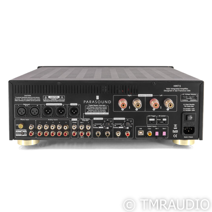 Parasound Halo Hint 6 Stereo Integrated Amplifier; MM/MC Phono; DAC