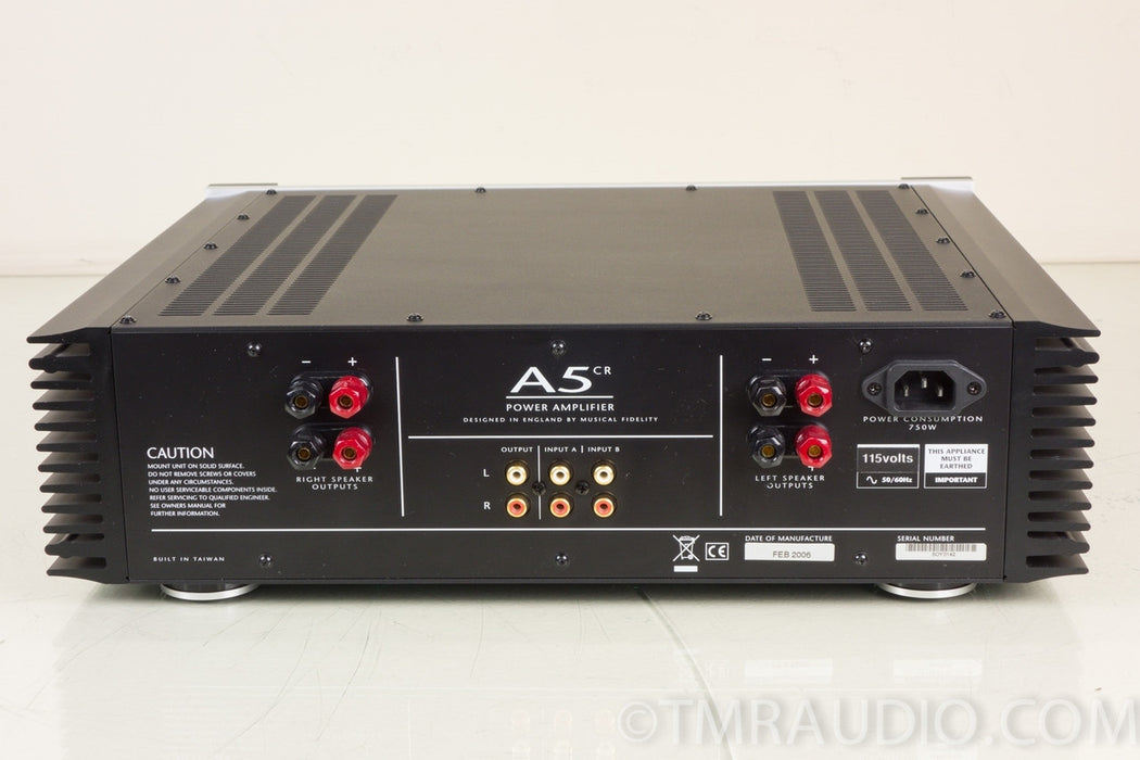 Musical Fidelity A5cr Dual Mono Power Amplifier in Factory Box